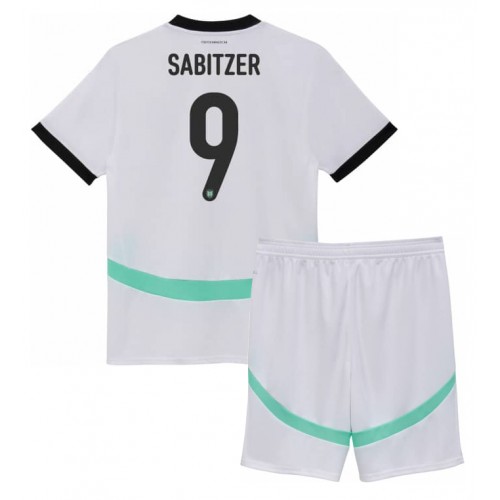 Østrig Marcel Sabitzer #9 Udebanesæt Børn EM 2024 Kortærmet (+ Korte bukser)